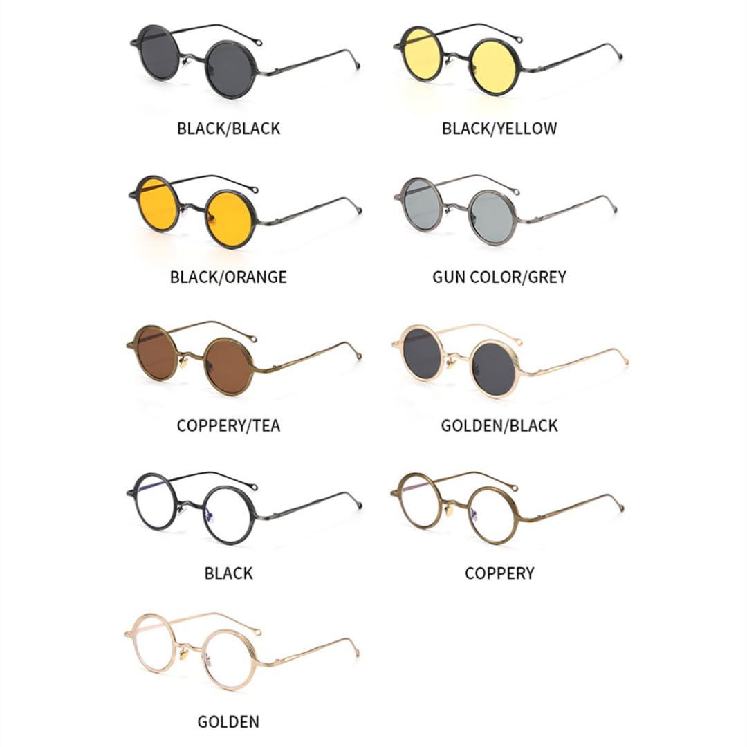 Lunettes de soleil rondes tendance, style vintage luxueux, protection UV400 pour l'extérieur