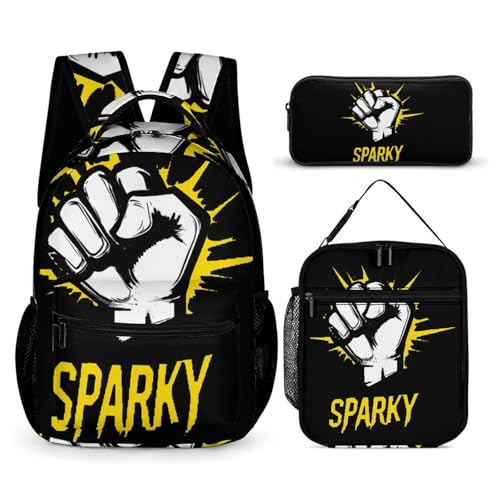 Electrician Backpack Shoulder Bags Lunch Bag Pencil Case Box 3 Set Daypack Cute