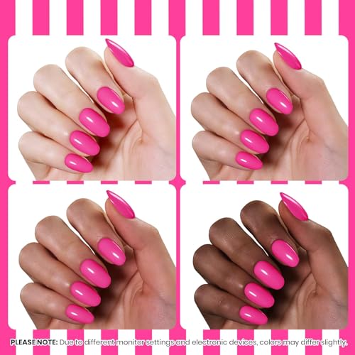 Image of Beetles Hot Pink Gel Polish - Beetles Summer Voyage BikiniPink Summer Nails, Hot Pink Gel Nail Polish, Same Color Bottle, Soak Off UV LED Neon Nails, Long-Lasting Manicure Salon DIY Home for Holiday