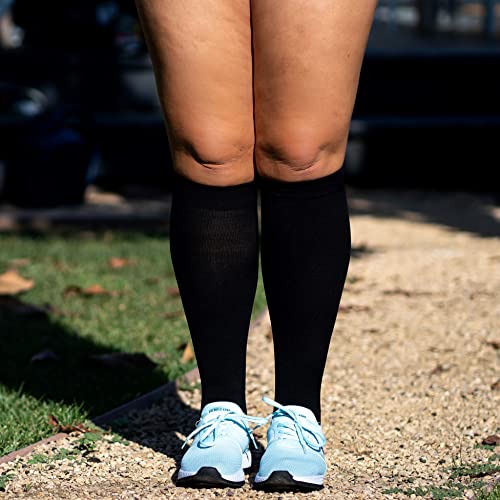 Wide Calf Compression Socks for Women & Men Extra Large Size Support Socks for Nurses Running Pregnant Travel, 15-20 mmHg4