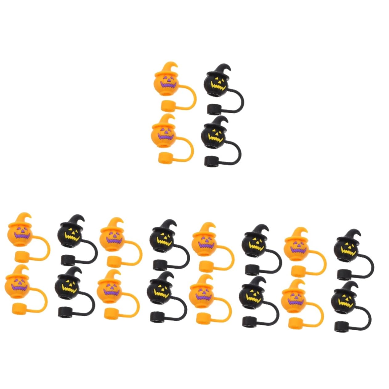 Alipis 20 Pz Coperchi Di Paglia Di Halloween Punte Cannuccia Per Bevande Coperture Di Paglia Riutilizzabili Punte Di Paglia Di Zucca Fascino Di Paglia Gel Di Silice