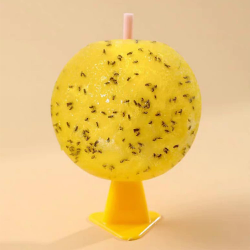 27 Stück Fruchtfliegenfalle Sticky Fruit Fly Trap Ball Multifunktionale Klebefallen Zitrusförmiges Design for Fruchtfliegen Trauermücken und Gnitzen (B)