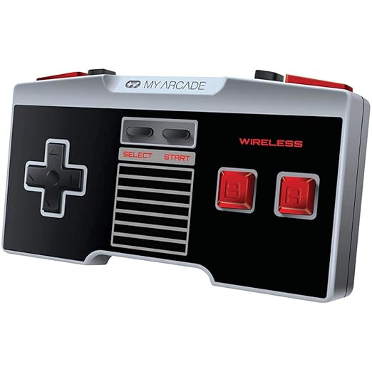 My Arcade GamePad Classic - Nintendo Wireless Controllers - Compatible with Nintendo NES Classic Edition, Wii, Wii U - Adapter Included - 30 Feet Range