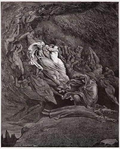 La Divine Comédie de Gustave Doré graffiti impression toile affiche mur art poster 60x90cm
