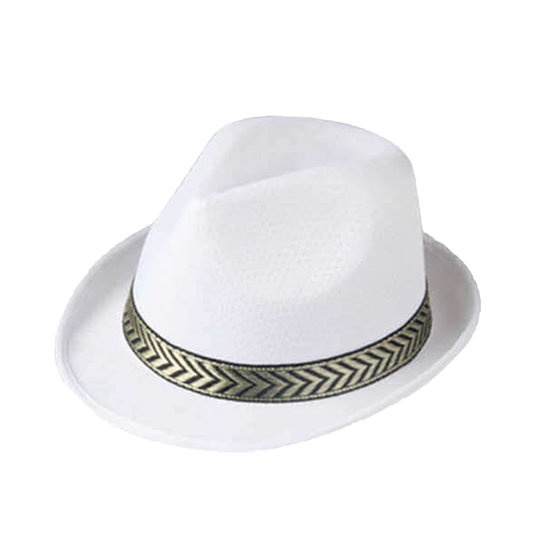 Wanna Party Fedora hat White, Wide Brim Retro Style Hat for Parties Photoshoot Outdoor Activities, Summer Beach Hat
