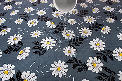Image of The Furnishing Tree Waterproof Square Shaped Center Table Cover Size 40x40 inches with White Border Lace