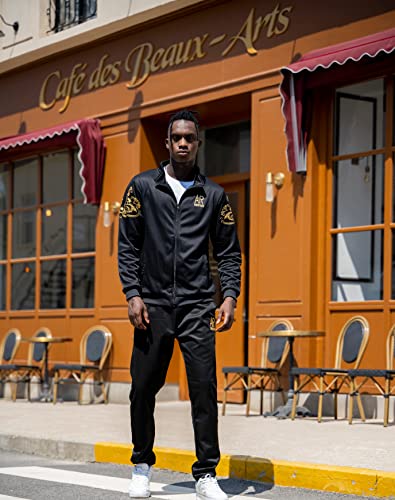 Image of MANTORS Men's Hooded Athletic Tracksuit Full Zip Casual Jogging Gym Sweat Suits