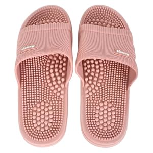 Zimoer Massage Slippers Shoes Sandals for Men Women Slippers Foot Massager for Plantar Fasciitis Acupressure Acupuncture Slippers Arthritis Pain Relief for feet Shower Shoes House Slippers (Pink, 36)