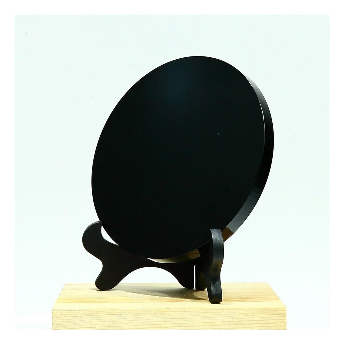 1pcs 30cm Obsidian Disc Quartz Crystal Home Decoration Gem
