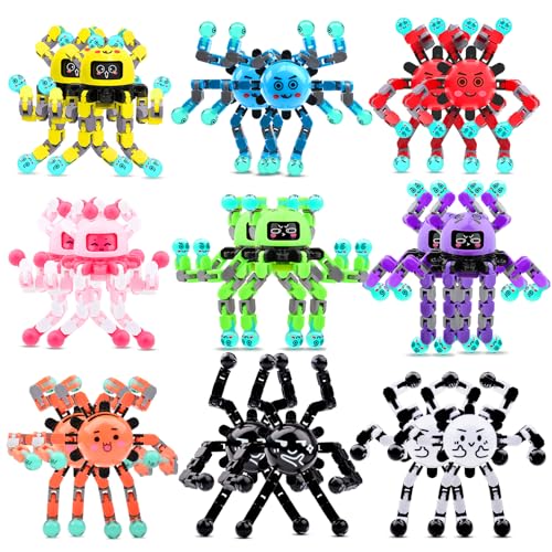 Image of ASIOWELY Transformable Fidget Spinner Toys for Kids and Adults,18 PCS Finger Sensory Toy for Boys Girls Autism ADHD Relief,Gifts for Christmas Birthdays Party Favors for Teens Travel Stocking Stuffers