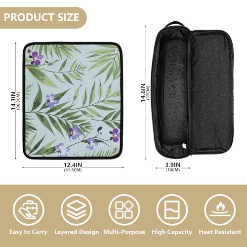 Organizador 2 en 1 con tapete térmico para herramientas de cabello miniatura 4
