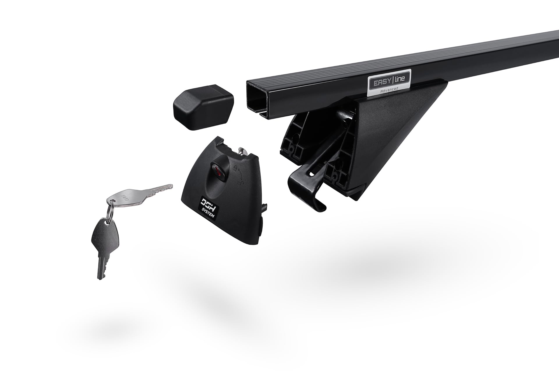 Barres de Toit Easy Line Advanced 120 cm Compatible avec Peugeot 308 SW Break 2014-2021 avec Barres longitudinales fermées, verrouillable, 90 kg