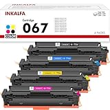 Rendement de la page: 1350 pages pour le Noir 067 Toner et 1250 pages pour la couleur 067 Toner (Cyan Jaune Magenta) avec une couverture de 5 % (lettre / A4)
