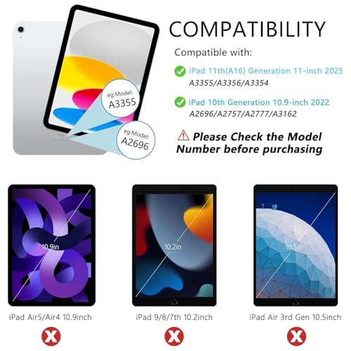 Housse iPad 10e génération verte design papillon pour le bureau