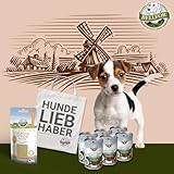Bellfor Welpenfutter im Sparset Ideal für die bedarfsgerechte Fütterung heranwachsender Hunde Landgut-Menü Junior 6 x 400 g Immun Junior 50 g und 1 Jutebeutel