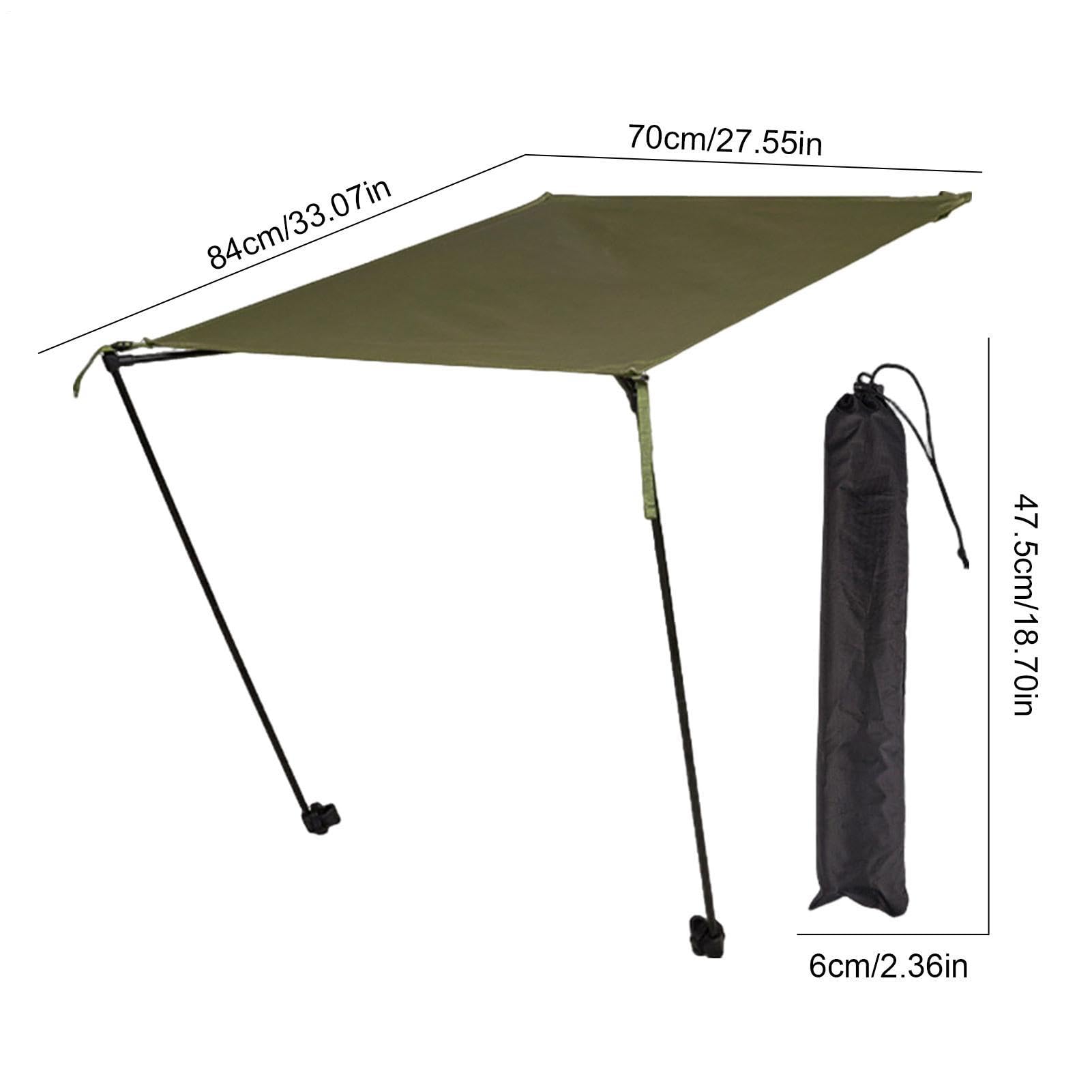 Ombrellone per sedia con morsetto regolabile, portatile, da spiaggia | da viaggio, retrattile, tenda leggera da terrazza, accessorio da spiaggia per campeggio, pesca, escursionismo, viaggi, picnic
