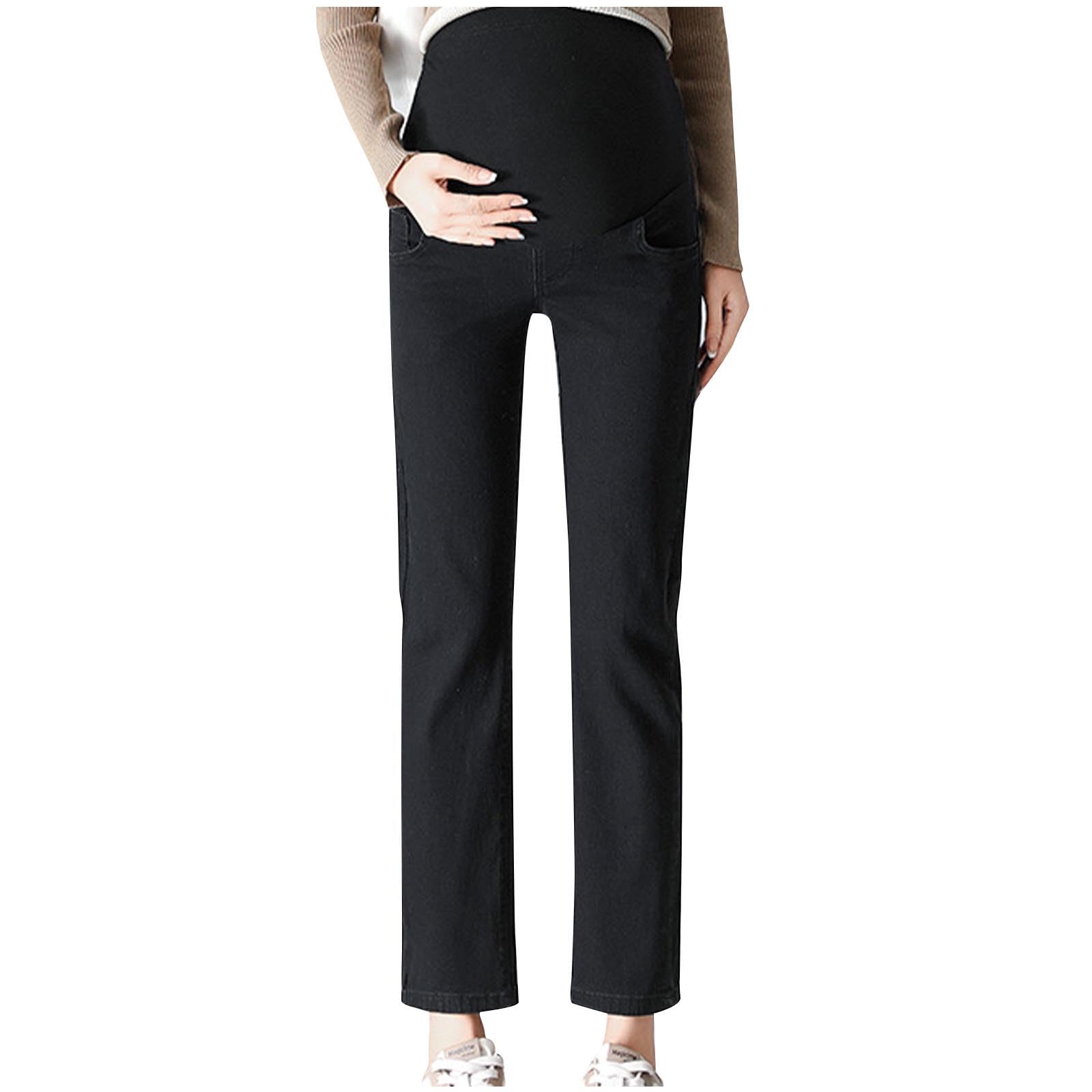 Pantalones Vaqueros de Maternidad Mujer Elásticos cómodos Basic Jeans Moda Slim Fit Pantalones Largo Embarazo Primavera y Verano premamá Denim Pants