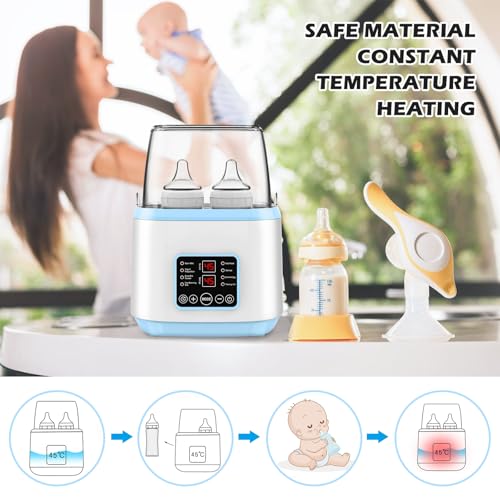 Calentador de biberones para bebé, esterilizador 8 en 1 para biberones con programación inteligente, esterilización por vapor, función de mantenimiento de biberones 24H, calentador de biberones - imagen 6