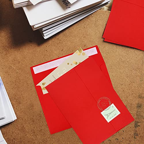 Image of 140 Packs A4 Envelope Red, 4x6 Photo Envelopes for Invitations, Envelopes Self Seal for Weddings, Baby Shower, Photos, Postcards, Greeting Cards, Mailing
