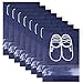 Lot de 12 Travel Sacs à Chaussures de Voyage, Sacs de Voyage Respirants Sacs Organisateurs, Portable Anti-poussière avec Fenêtre Transparente (Bleu Foncé)