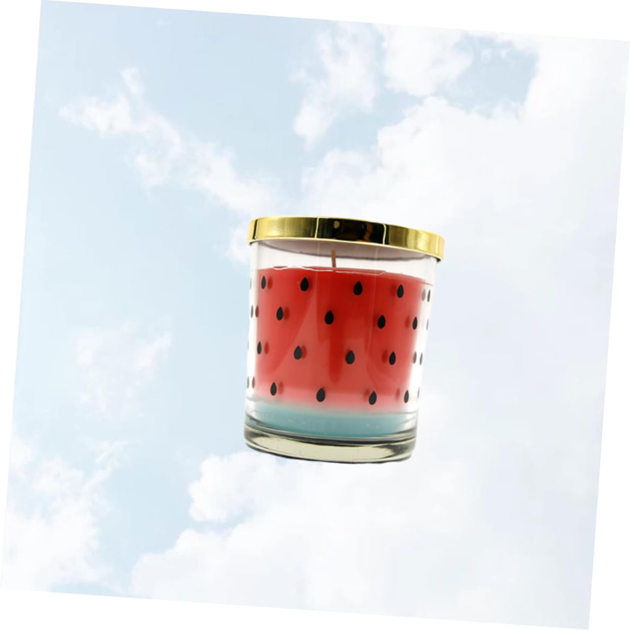Wassermelonen Duftkerze aus Pflanzenwachs, Rauchfrei, 1 Stück