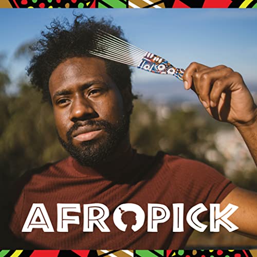 Afropick Metal Peine para Cabello Rizado Negro miniatura 6