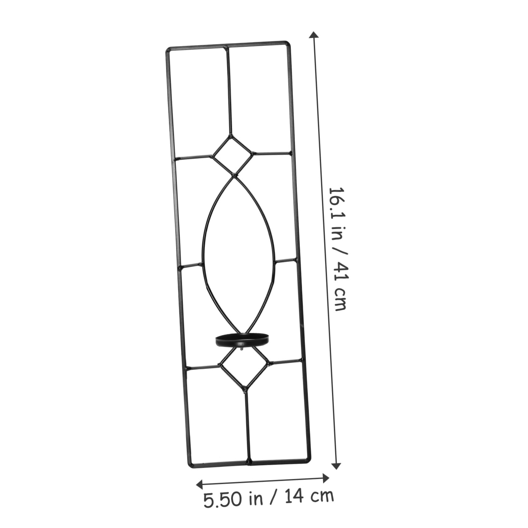 VINTORKY Delicate Wall Hanging Candlestick Ironwork Decor Taper Candle Holder Home Decor