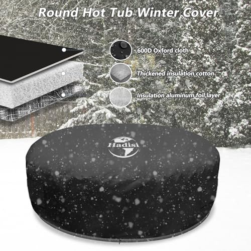 Cobertor térmico inflable redondo 77 pulgadas para spa miniatura 3