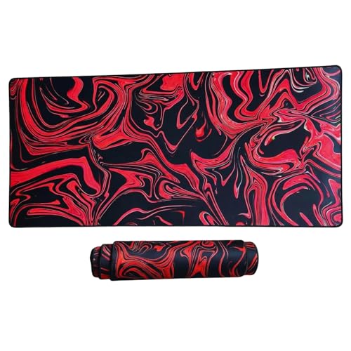 Image of Saco XXL Gaming Mouse Pad for PC - Large Desk Mat 900x400x3mm, Extended Non-Slip Rubber Base, Waterproof Surface, Marble Design, Big Keyboard Mouse Pad for Office & Home Setups