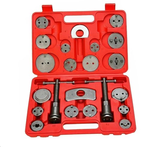 VLAND 22 pièces Kit universel d'outils de rembobinage de piston d'étrier de frein à disque pour voiture, ensemble d'outils de réparation avec compresseur...