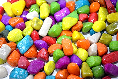 Image of Mixed Gems Pebbles for Decoration and Pebbles for Plants Pots, Table Decor, Home Decor, Vase Fillers - Decorative Pebbles Stones (2.9 Kgs, Mixed Gems)