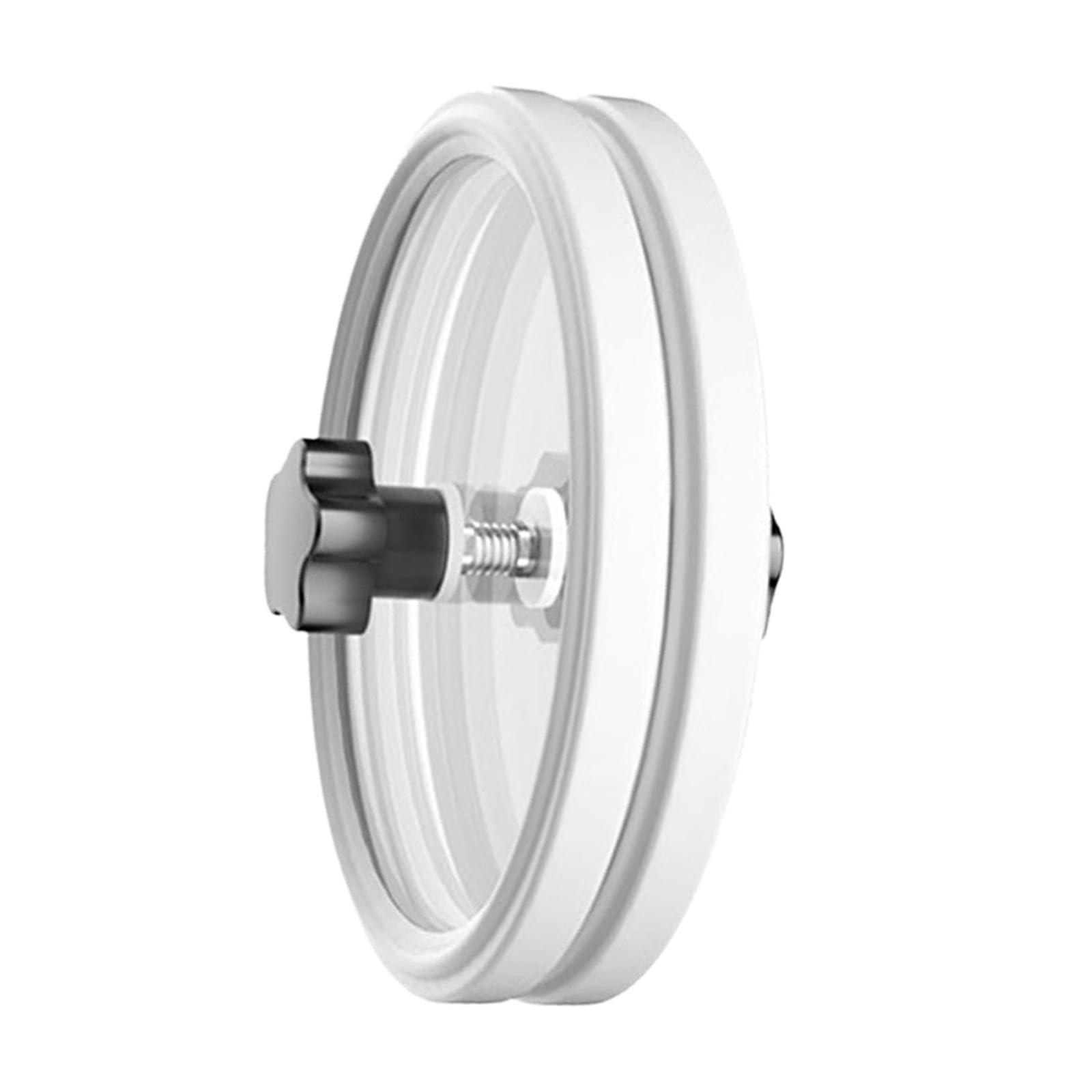 2 Piezas Record Cleaner Clamp Antideslizante con Etiqueta Impermeable y Clip de Protección Limpiador de Discos de Vinilo con Mango Industrial, Blanco