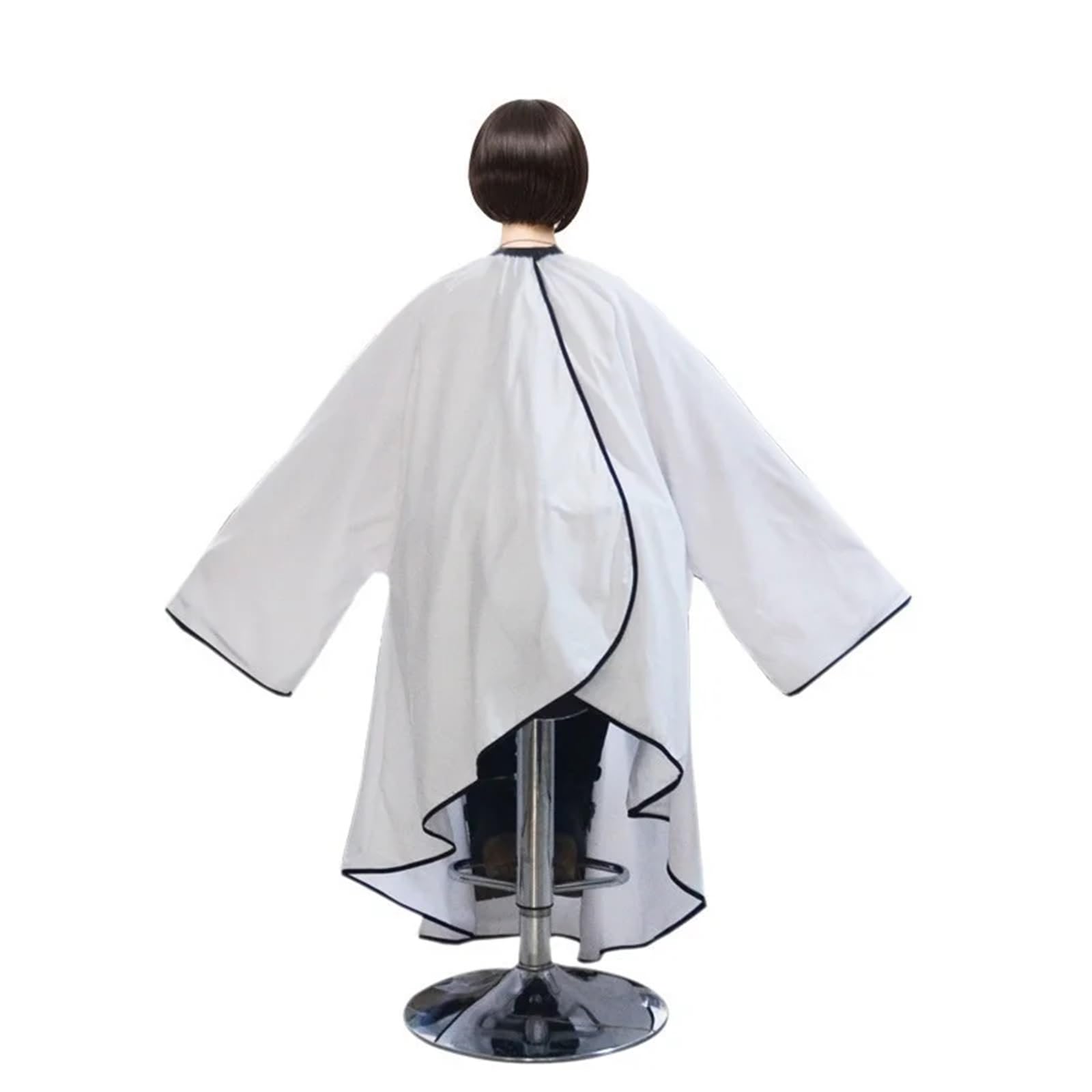 Capa Barberia Capa de corte de pelo profesional impermeable, delantal for corte de pelo, paño de peluquería, envoltura de bata, 145x165cm(1pcs-white,5pcs)