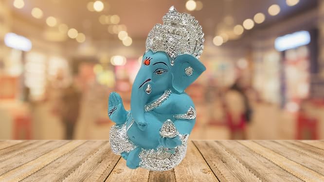 Ganesh Murti statuette résine Ganapati compacte pour petits espaces - 3