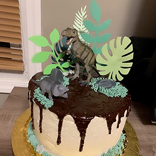 Flamingo And Leaf Cake Topper, Tropical Happy Birthday Cake Topper, Ahola Hawaiian Birthday Party Decoration Supplies #TOP3