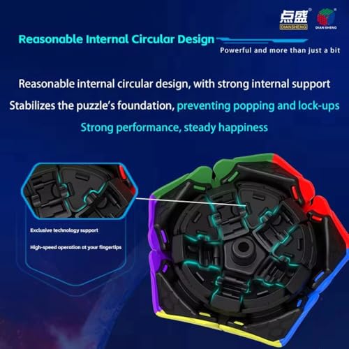 Image of DianSheng Galaxy Kilominx Magnetic Speed Cube | Factory Magnetized 2x2 Megaminx | Innovative Tortoise Shell Design, Ultra-Compact 28mm Edge & Lightweight 87g Stickerless Professional Puzzle