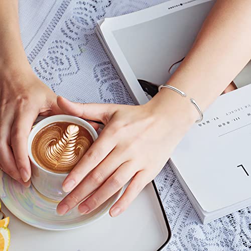 BEILIN Hug Bracelets for Women Sterling Silver Come to My Arm Couple Hugging Cuff Bangles Wedding Band Bracelets Engraved Mantra Bracelet Jewelry for Women Teens4