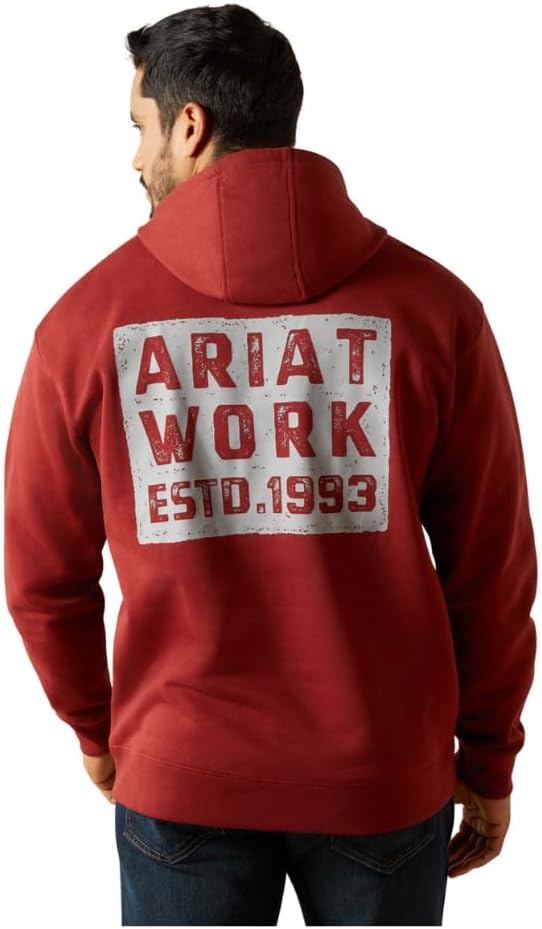ARIAT mens Rebar Workman Brickyard Hoodie - Image 2