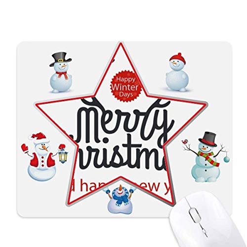 Tapis de souris bonhomme de neige étoile : finis les glissements de bureau en hiver