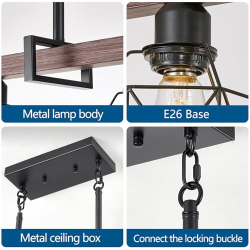 Ruibutrade Rustic Farmhouse Island Chandelier – Modern Lighting - Image 4