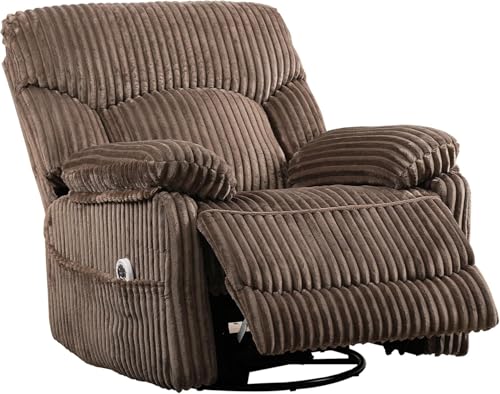 Sillón reclinable eléctrico marrón con masaje
