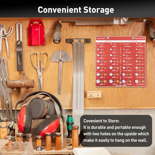 Caikvwen LIANGUI00001 Thread Checker, Professional Nut And Bolt Thread Checker With 28 Sizes, Premium14 Metric & 14 Standard Identibolt, Accurate Thread Gauge thumb #5