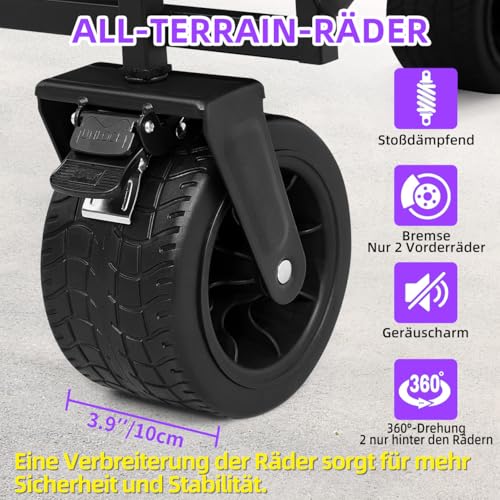 Carrito para perros grandes plegable y cochecito para mascotas de 50kg GGW 3