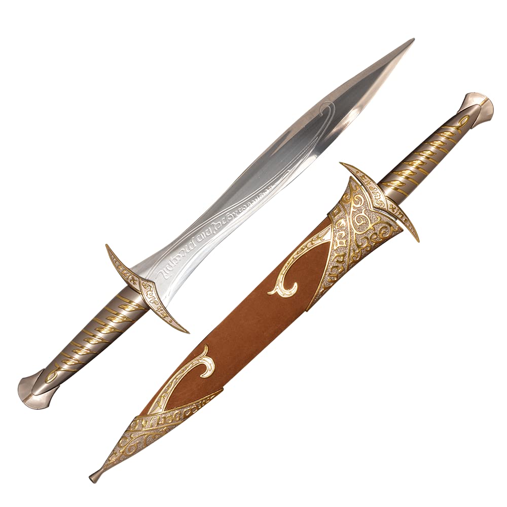 51 cm Edelstahl Elben Schwert für Cosplay, Kollektion-Gelb, kurze Version