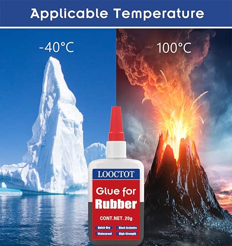 Image of Black Rubber Glue,Super Instant Glue Bonding Between Rubbers,Rubber and Other Materials;Instant Cement for Tire,Tube, Edge,etc(20g)