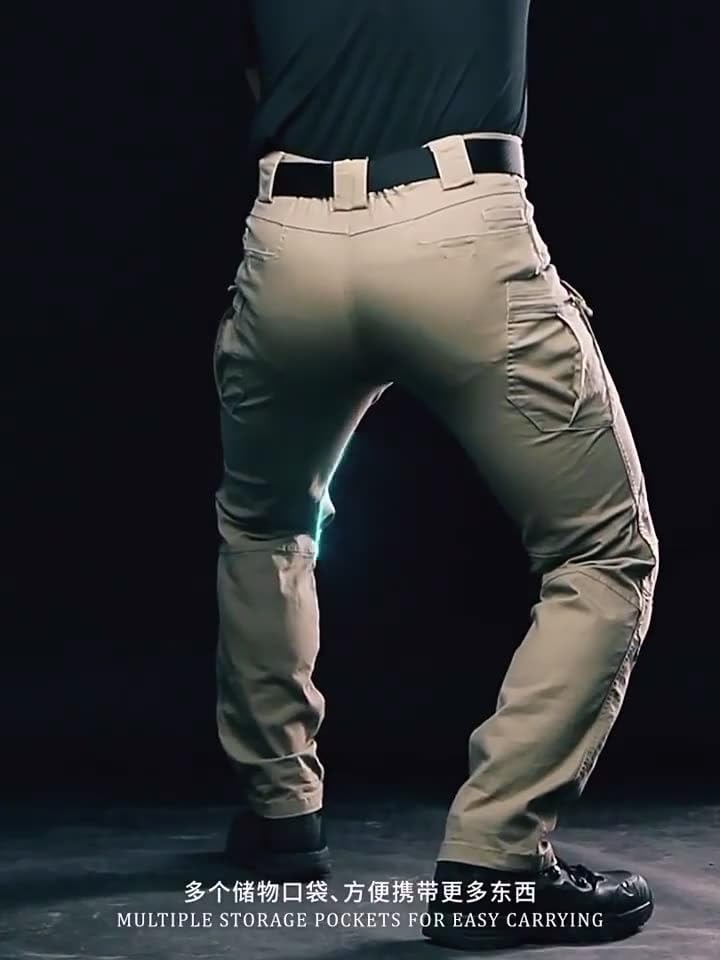 Canadaify Tactical Waterproof Pants Durable Ripstop, Waterproof Hiking Overalls, Lightweight, Multi-Pocket, Beltless4