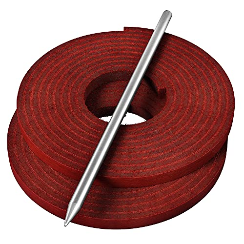 TOFL Softball and Baseball Glove Lace Kit | Mitt Lace Glove Repair Lacing Kit | 2 Leather Laces with Lacing Needle for Catchers Glove| Red