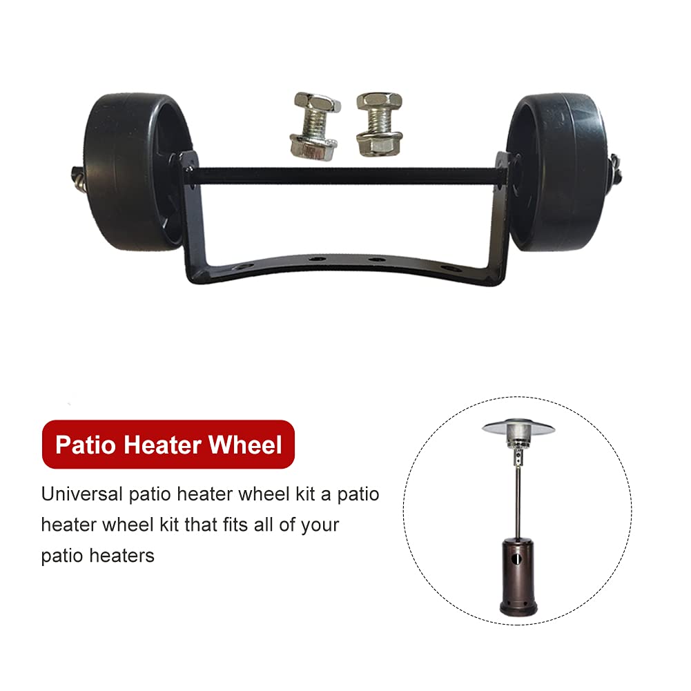 Gasheizer Ersatzräder Schwarz - Bewegliche Rollen Für Terrassenheizer
