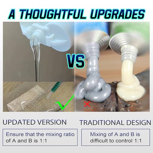 Image of 5 Minute Epoxy Glue All Purpose | Fast Cure Clear Epoxy Resin Adhesive for Plastic, Metal, Wood, Ceramic & Fiberglass | Two Part epoxy Glue