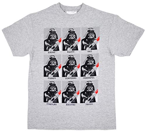 LEGO Star Wars Big Boy's Darth Vader Expressions T-Shirt (Large) Heather Gray